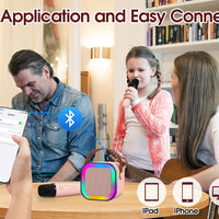 Mini Karaoke Machine for Kids Adults | Portable Bluetooth Karaoke Speaker with Mic for Kids Teens Adults, Ideal Gifts for Girls Boys Birthday Holiday Home Party