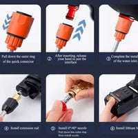 Cordless Portable Wireless Pressure Washer Gun 48V 12000mah High Pressure Water Gun for Car Wash Bike Washing Cleaning| Adjustable Nozzle and 5M Hose Pipe