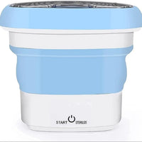 2Kg Portable Foldable Mini Top Loading Washing Machine with Spinner & Dryer for Baby Clothes, Semi Automatic Bucket Washer with Modes for Home, Travel & Multipurpose (Multi)