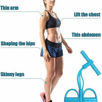 Pull Reducer Training Bands 4 Tubes Body Trimmer Pedal Exerciser Yoga Cross fit Exercise, Arm Exercise, Tummy Body Building Training Men and Women (Red) (Multi)