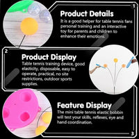 Toy Imagine Deluxe Ping Pong Training Set Improve Your Table Tennis Skills at Home with Two Professional Grade peddles, 4 Ball, 1 Flexible Rod & Ping Pong Training Metal Base
